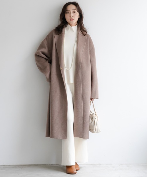 Elura（エルーラ）の「もっちりモイストハイネックプルオーバー/582760（ニット/セーター・レディース・ホワイト系その他/ブラウン/ホワイト/ブラック/ブルー/オレンジ・LARGE/MEDIUM）」の10枚目の写真