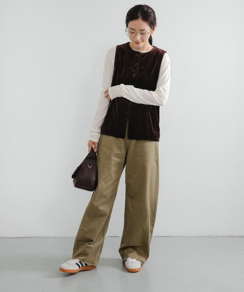 URBAN RESEARCH（アーバンリサーチ）の「ベロアジレ（ベスト・レディース・ブラウン/ブラック・FREE）」の7枚目の写真