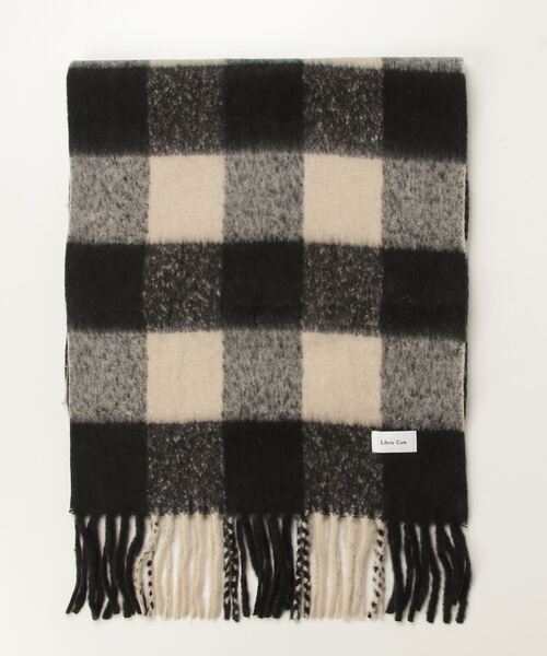 Libra Cue（リブラ キュー）の「ブロックチェックストール（ストール/ショール・レディース・ブラック・FREE）」の11枚目の写真