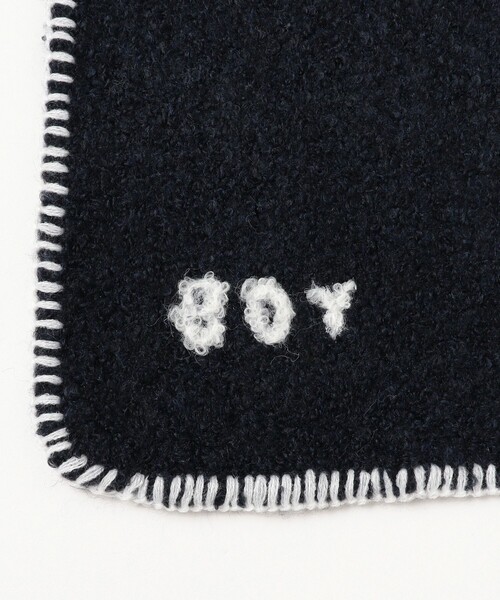 BEAMS BOY（ビームスボーイ）の「ボーイ 手刺繍 マフラー（マフラー・レディース・ベージュ/ネイビー・ONE SIZE）」の8枚目の写真