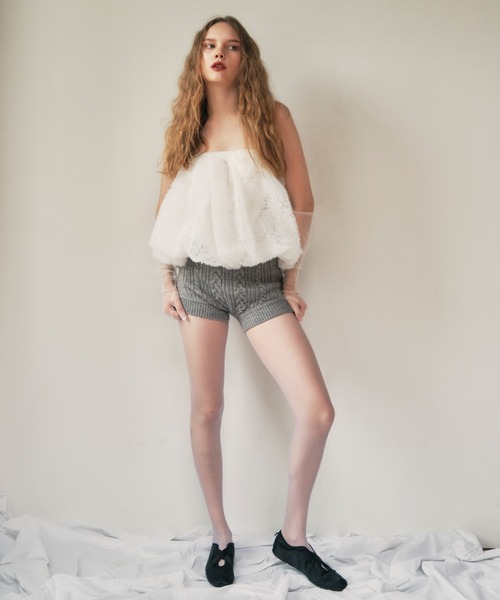 HONEY MI HONEY（ハニーミーハニー）の「tulle puff balloon mini skirt（スカート・レディース・コーラルピンク/ホワイト/ブラック・FREE）」の9枚目の写真