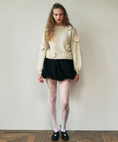 HONEY MI HONEY（ハニーミーハニー）の「tulle puff balloon mini skirt（スカート・レディース・コーラルピンク/ホワイト/ブラック・FREE）」の13枚目の写真