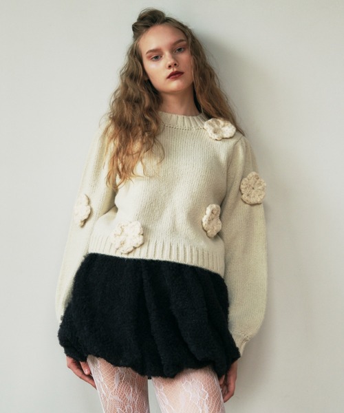 HONEY MI HONEY（ハニーミーハニー）の「tulle puff balloon mini skirt（スカート・レディース・コーラルピンク/ホワイト/ブラック・FREE）」の14枚目の写真