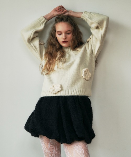 HONEY MI HONEY（ハニーミーハニー）の「tulle puff balloon mini skirt（スカート・レディース・コーラルピンク/ホワイト/ブラック・FREE）」の15枚目の写真