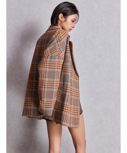 GYDA（ジェイダ）の「ラメmaterialチェスターコート（チェスターコート・レディース・その他1/ブラック・FREE）」の4枚目の写真