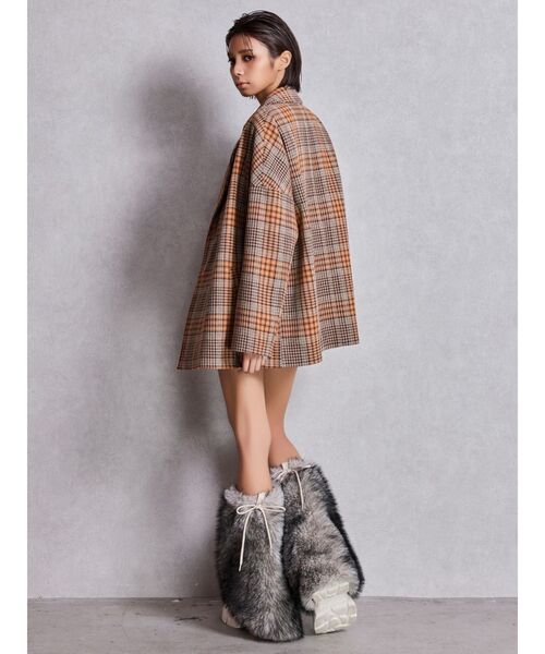 GYDA（ジェイダ）の「ラメmaterialチェスターコート（チェスターコート・レディース・その他1/ブラック・FREE）」の7枚目の写真