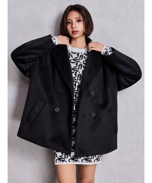 GYDA（ジェイダ）の「ラメmaterialチェスターコート（チェスターコート・レディース・その他1/ブラック・FREE）」の11枚目の写真