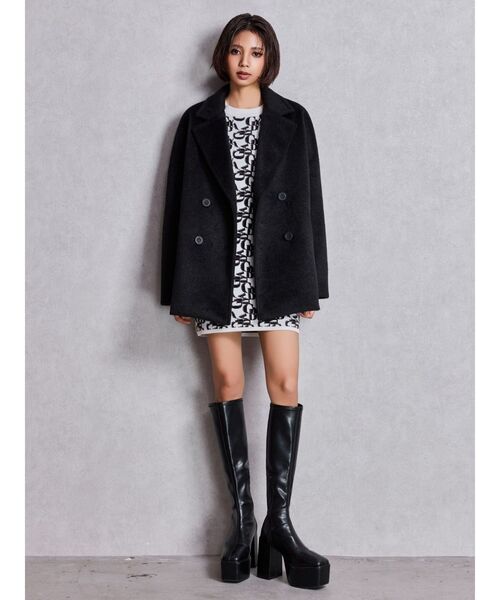 GYDA（ジェイダ）の「ラメmaterialチェスターコート（チェスターコート・レディース・その他1/ブラック・FREE）」の16枚目の写真