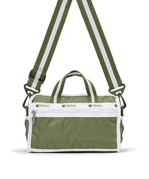 LeSportsac(レスポートサック)の「MINI DUFFEL CROSSBODY スペクテイターオリーブ(ショルダーバッグ・レディース・グリーン・FREE)」の7枚目の写真