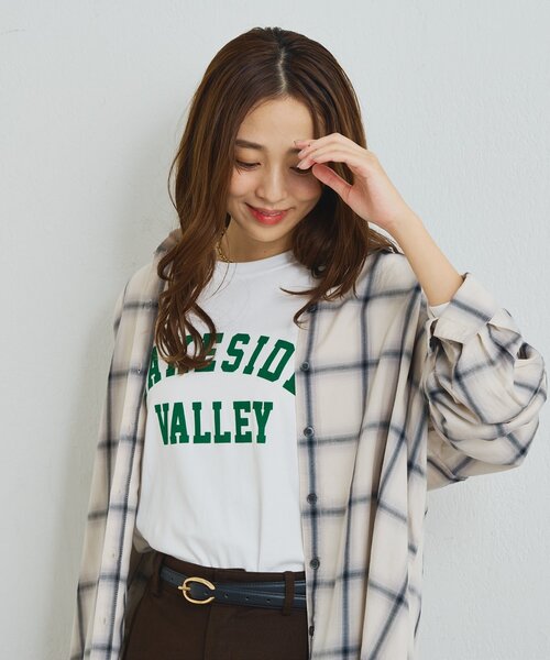 un dix cors（アンディコール）の「《こなれ感を演出》先染めオンブレチェックシャツ（シャツ/ブラウス・レディース・ネイビー/ブラウン/オフホワイト・FREE）」の5枚目の写真