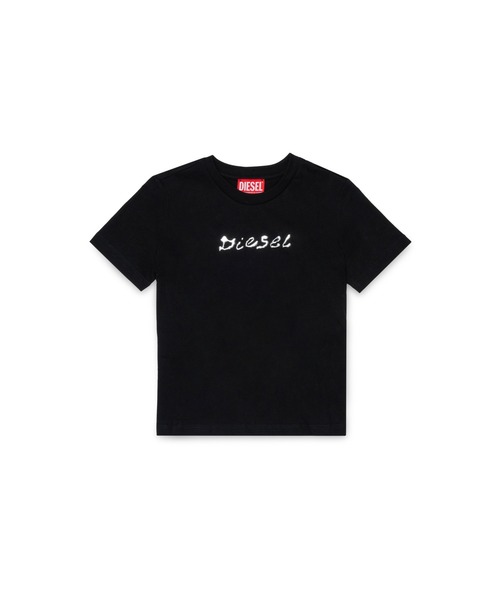 値下げ⭐︎DIESEL Tシャツ ブラック ロゴプレート セール】キッズ Tシャツ TRISTANA（Tシャツ/カットソー）｜DIESEL