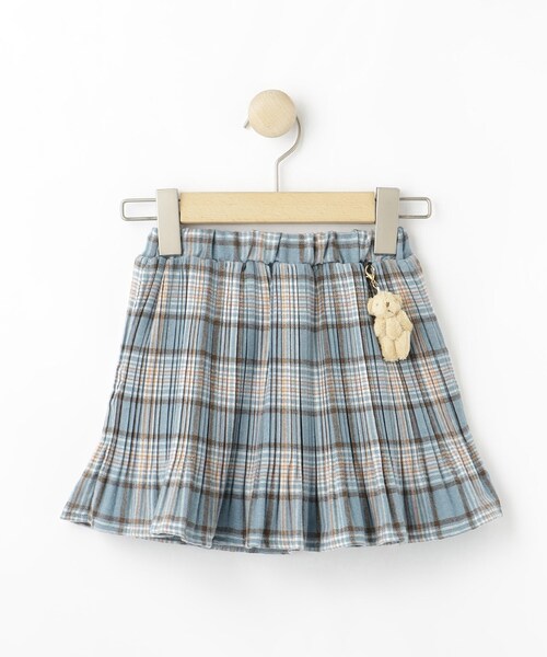 SHOO・LA・RUE（シューラルー）の「【100-150cm】クマチャーム付きプリーツスカート（スカート・キッズ・ブラック系1/サックスブルー系1/ライトオレンジ系1・10/11/12/13/14/15 ）」の4枚目の写真