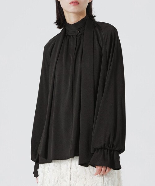 LOVELESS（ラブレス）の「ヴィンテージサテンボウタイブラウス（シャツ/ブラウス・レディース・オフホワイト/ブラック・34/36）」の6枚目の写真