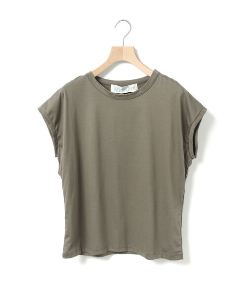 MidiUmi(ミディウミ)の「MidiUmi フレンチスリーブプルオーバー(Tシャツ/カットソー・レディース・オフホワイト/ブラック/カーキ/ブラウン・FREE)」の4枚目の写真