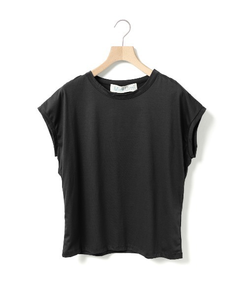 MidiUmi(ミディウミ)の「MidiUmi フレンチスリーブプルオーバー(Tシャツ/カットソー・レディース・オフホワイト/ブラック/カーキ/ブラウン・FREE)」の1枚目の写真