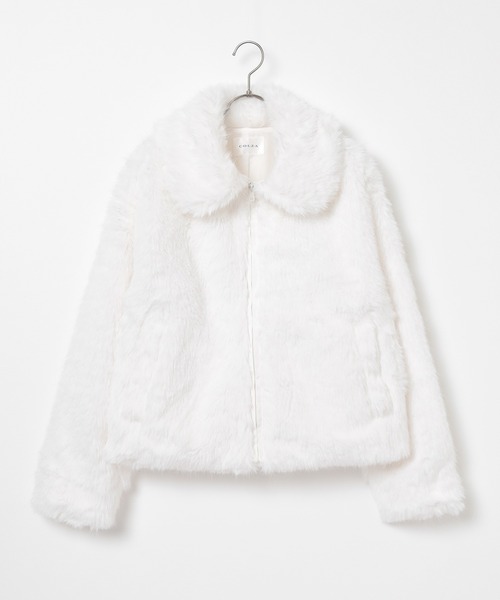 Honeys（ハニーズ）の「衿付ファーブルゾン（ブルゾン・レディース・ブラウン/ベージュ/アイボリー・S/M/L）」の16枚目の写真