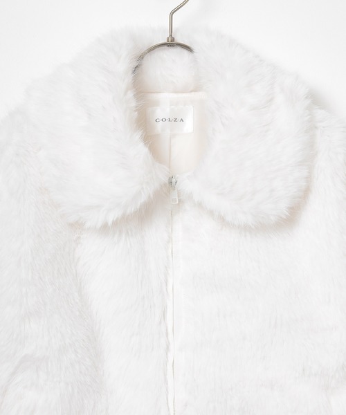 Honeys（ハニーズ）の「衿付ファーブルゾン（ブルゾン・レディース・ブラウン/ベージュ/アイボリー・S/M/L）」の17枚目の写真