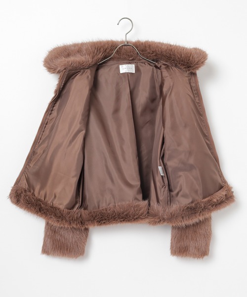 Honeys（ハニーズ）の「衿付ファーブルゾン（ブルゾン・レディース・ブラウン/ベージュ/アイボリー・S/M/L）」の19枚目の写真