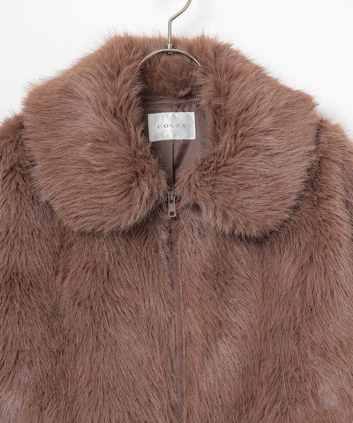 Honeys（ハニーズ）の「衿付ファーブルゾン（ブルゾン・レディース・ブラウン/ベージュ/アイボリー・S/M/L）」の20枚目の写真