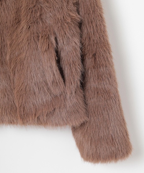 Honeys（ハニーズ）の「衿付ファーブルゾン（ブルゾン・レディース・ブラウン/ベージュ/アイボリー・S/M/L）」の21枚目の写真