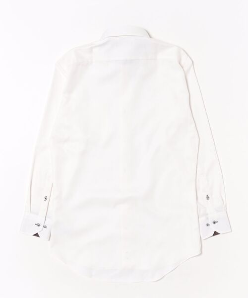 TOKYO SHIRTS（トウキョウシャツ）の「形態安定ノンアイロン ドゥエボットーニ 長袖ビジネスワイシャツ（ビジネスシャツ・メンズ・イエロー・首回り37cm-裄丈80cm/首回り39cm-裄丈80cm/首回り39cm-裄丈84cm/首回り41cm-裄丈82cm/首回り41cm-裄丈86cm/首回り42cm-裄丈82cm/首回り42cm-裄丈86cm/首回り43cm-裄丈82cm/首回り43cm-裄丈86cm）」の4枚目の写真