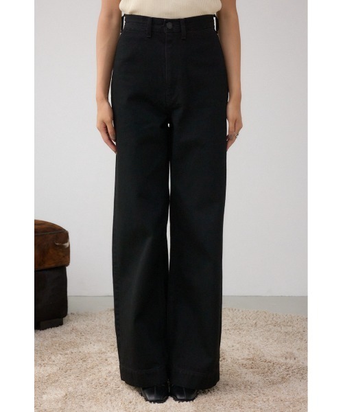 AZUL by moussy(アズールバイマウジー)の「AZUL DENIM VENUSワイドデニム(デニムパンツ・レディース・ワンウォッシュ/ブラック・SMALL/MEDIUM)」の6枚目の写真