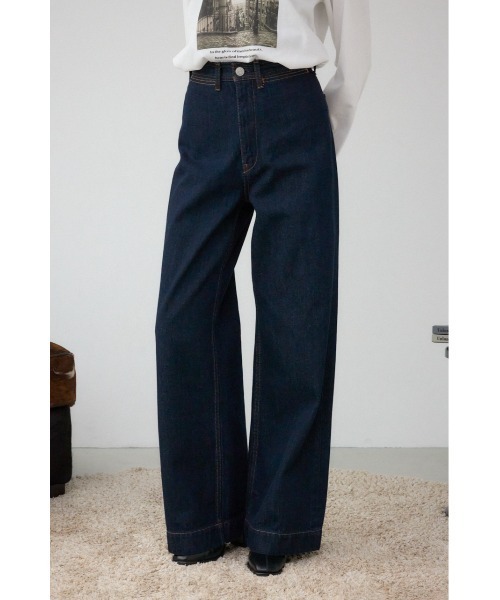 AZUL by moussy(アズールバイマウジー)の「AZUL DENIM VENUSワイドデニム(デニムパンツ・レディース・ワンウォッシュ/ブラック・SMALL/MEDIUM)」の13枚目の写真