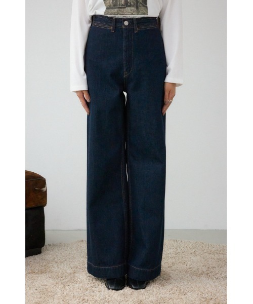 AZUL by moussy(アズールバイマウジー)の「AZUL DENIM VENUSワイドデニム(デニムパンツ・レディース・ワンウォッシュ/ブラック・SMALL/MEDIUM)」の16枚目の写真