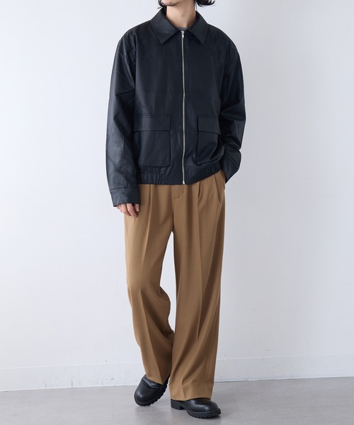 HAUS(ハウス)の「【HAUS】A2タイプライダースジャケット(その他アウター・メンズ・ブラウン/ブラック・LL/L/M)」の19枚目の写真