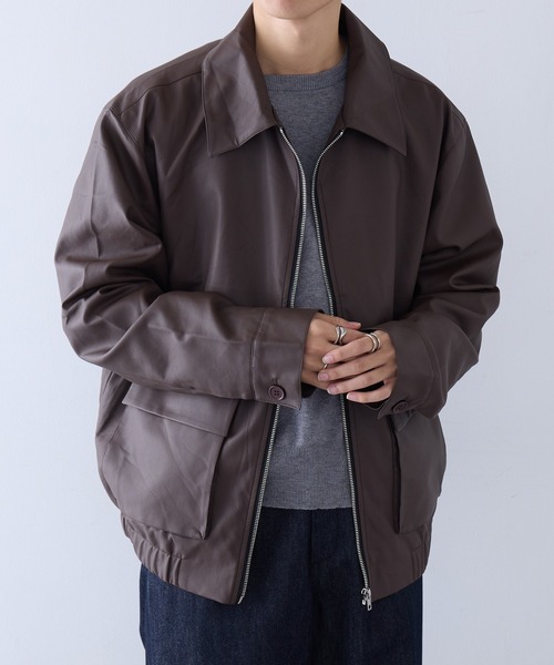 HAUS(ハウス)の「【HAUS】A2タイプライダースジャケット(その他アウター・メンズ・ブラウン/ブラック・LL/L/M)」の5枚目の写真