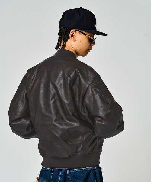 JOINT WORKS(ジョイントワークス)の「フェードレザー L-2B / Faded Faux Leather L-2B(ブルゾン・メンズ・ブラック/ブラウン・MEDIUM/LARGE)」の11枚目の写真