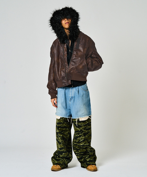 JOINT WORKS(ジョイントワークス)の「フェードレザー L-2B / Faded Faux Leather L-2B(ブルゾン・メンズ・ブラック/ブラウン・MEDIUM/LARGE)」の13枚目の写真