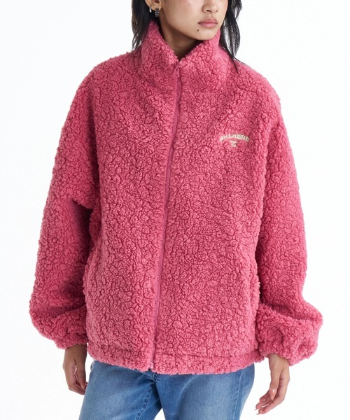 BILLABONG（ビラボン）の「BILLABONG レディース FUR BOA STAND LIGHT  ジャケット 【2025年秋冬モデル】 @autumn/ビラボンボアロゴワンポイントジップアップスタンドカラージャケット（ブルゾン・レディース・アイボリー/ブラック/ホワイト系その他・LARGE/MEDIUM）」の3枚目の写真