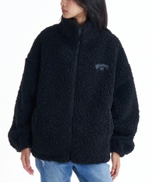BILLABONG（ビラボン）の「BILLABONG レディース FUR BOA STAND LIGHT  ジャケット 【2025年秋冬モデル】 @autumn/ビラボンボアロゴワンポイントジップアップスタンドカラージャケット（ブルゾン）」