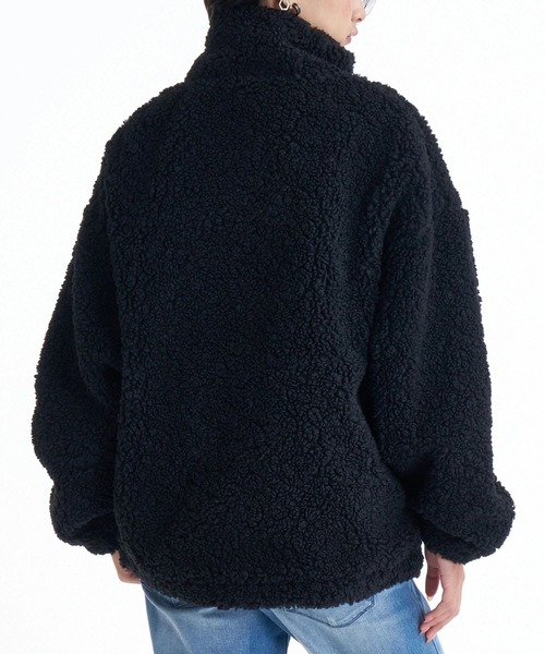 BILLABONG（ビラボン）の「BILLABONG レディース FUR BOA STAND LIGHT  ジャケット 【2025年秋冬モデル】 @autumn/ビラボンボアロゴワンポイントジップアップスタンドカラージャケット（ブルゾン・レディース・アイボリー/ブラック/ホワイト系その他・LARGE/MEDIUM）」の16枚目の写真