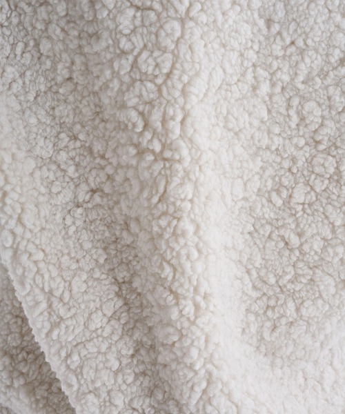 BILLABONG（ビラボン）の「BILLABONG レディース FUR BOA STAND LIGHT  ジャケット 【2025年秋冬モデル】 @autumn/ビラボンボアロゴワンポイントジップアップスタンドカラージャケット（ブルゾン・レディース・アイボリー/ブラック/ホワイト系その他・LARGE/MEDIUM）」の11枚目の写真