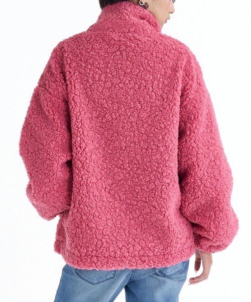 BILLABONG（ビラボン）の「BILLABONG レディース FUR BOA STAND LIGHT  ジャケット 【2025年秋冬モデル】 @autumn/ビラボンボアロゴワンポイントジップアップスタンドカラージャケット（ブルゾン・レディース・アイボリー/ブラック/ホワイト系その他・LARGE/MEDIUM）」の15枚目の写真