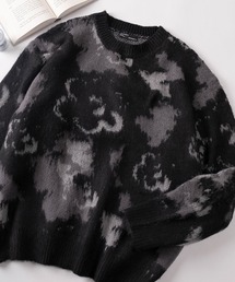 SlashDate（スラッシュデイト）の「【70】モヘアライク ダブルジャガード 総柄ニット（ニット/セーター）」