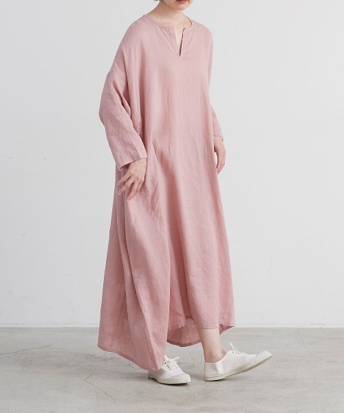 HEAVENLY(ヘブンリー)の「【 HEAVENLY / ヘブンリー 】Hemp Shirring Onepiece 2548012 DLI(ワンピース・レディース・ピンク/ブラック/ブルー・FREE)」の3枚目の写真