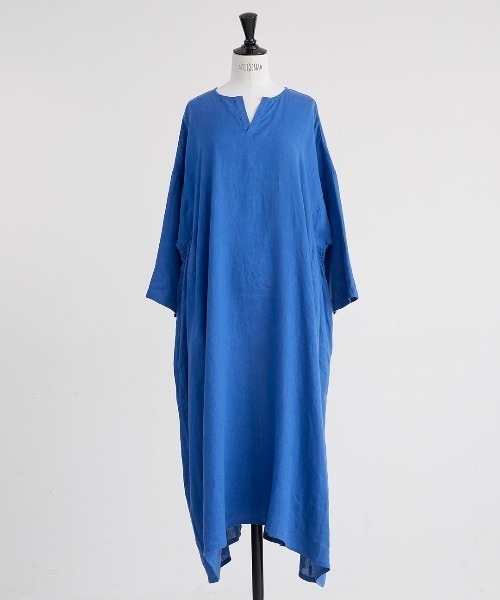HEAVENLY(ヘブンリー)の「【 HEAVENLY / ヘブンリー 】Hemp Shirring Onepiece 2548012 DLI(ワンピース・レディース・ピンク/ブラック/ブルー・FREE)」の2枚目の写真