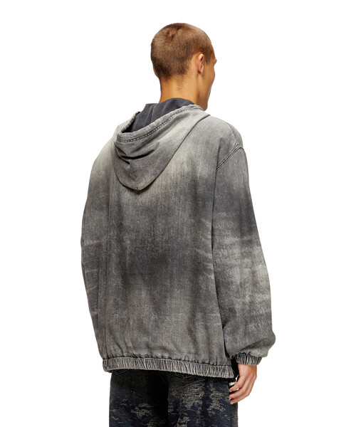 DIESEL デニムジャケット グレー/ブラック Diesel - ディストレスド デニム ジャケット | HBX