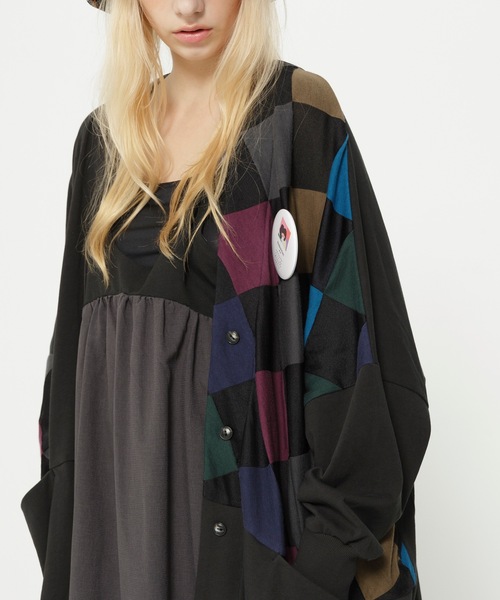 STOF（ストフ）の「DIVERCITY JQ CARDIGAN（カーディガン/ボレロ・メンズ・ブラックミックス/チェック・S/M）」の2枚目の写真