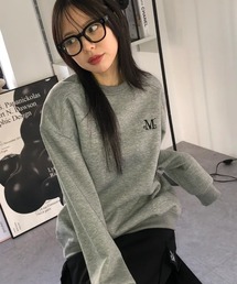 【日本未発売/WEB限定】MUCENT(ムセント)/ロゴ刺繍 ベーシック プルオーバー スウェット/SIGNATURE BASIC LOGO MTM