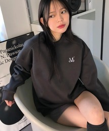 【日本未発売/WEB限定】MUCENT(ムセント)/ロゴ刺繍 ベーシック プルオーバー スウェット/SIGNATURE BASIC LOGO MTM