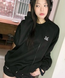 【日本未発売/WEB限定】MUCENT(ムセント)/ロゴ刺繍 ベーシック プルオーバー スウェット/SIGNATURE BASIC LOGO MTM