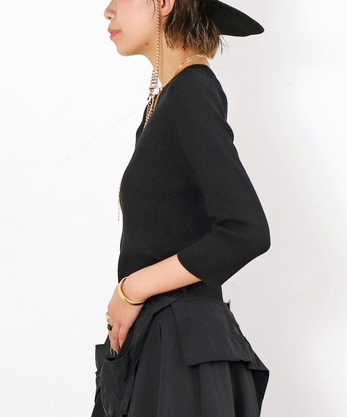 リブクルーネックプルオーバー（ニット/セーター）｜EVERYDAY I LIKE