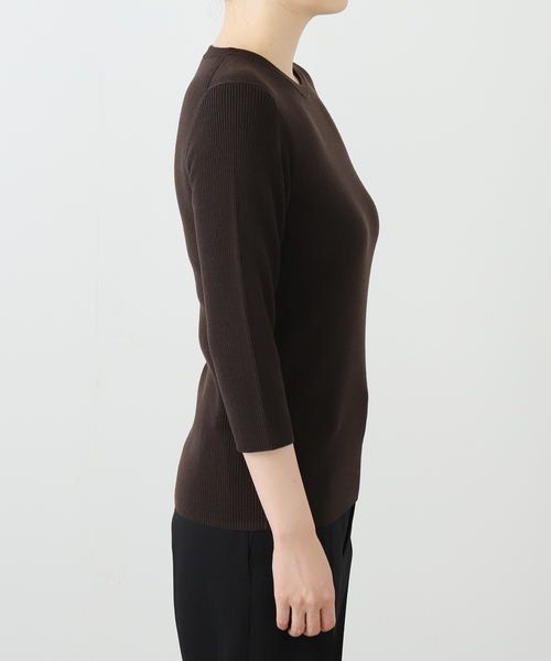 エブリデイアイライク　クルーネックニット　Basic　ウール100%　ブラウン ベーシックニット（ニット/セーター）｜EVERYDAY I LIKE