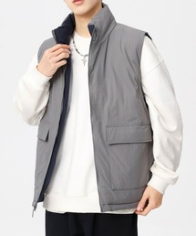 aimoha(�A�C���n)�̃��o�[�V�u���x�X�g/reversible vest (AW)(�_�E���x�X�g)