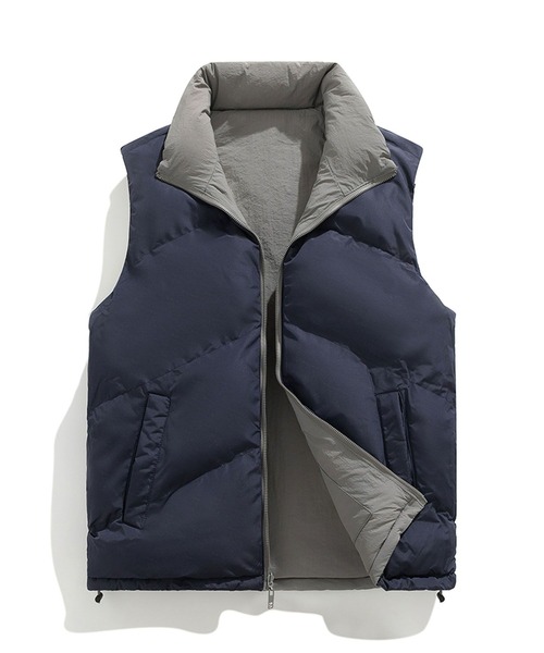 aimoha(アイモハ)の「リバーシブルベスト/reversible vest (AW)(ダウンベスト・メンズ・ブラック/グレー・LARGE/X-LARGE/XX-LARGE)」の16枚目の写真