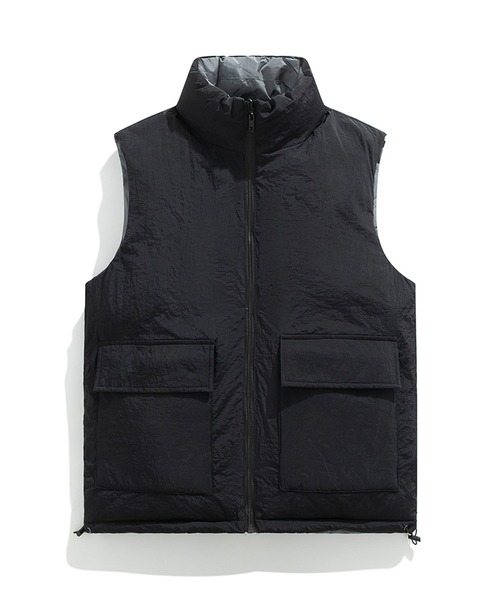 aimoha(アイモハ)の「リバーシブルベスト/reversible vest (AW)(ダウンベスト・メンズ・ブラック/グレー・LARGE/X-LARGE/XX-LARGE)」の12枚目の写真